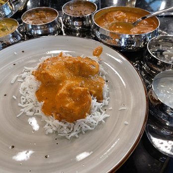 Naan Indian Bistro - Chef's tasting thali with Shrimp Makhani - Indian Near Me - Moorestown, New Jersey