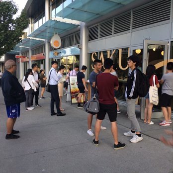 Saku - People waiting at 745pm on a weeknight - Japanese Near Me - Vancouver, British Columbia Saku - People waiting at 745pm on a weeknight - Japanese Near Me - Vancouver, British Columbia
