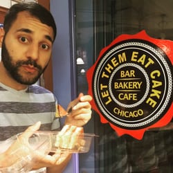 Me enjoying my Betty Crocker yellow cake with chocolate fudge.