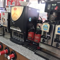 Spring Food Mart - Coffee!! Pecan, Breakfast Blend, Colombian, Decaf, and cappuccino. They also have half and half and French vanilla creamer.