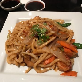 Shobu Sushi & Grill - Stir fried shrimp udon noodles - Japanese Near Me - Brooklyn, New York Shobu Sushi & Grill - Stir fried shrimp udon noodles - Japanese Near Me - Brooklyn, New York