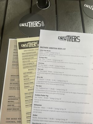 Menu photo 5 Druthers Brewing Saratoga Springs, NY