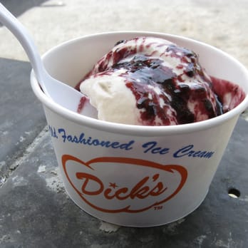 Dick's Drive-In - Maple Nut ice cream sundae with blackberry topping - Fast Food Near Me - Seattle, Washington Dick's Drive-In - Maple Nut ice cream sundae with blackberry topping - Fast Food Near Me - Seattle, Washington