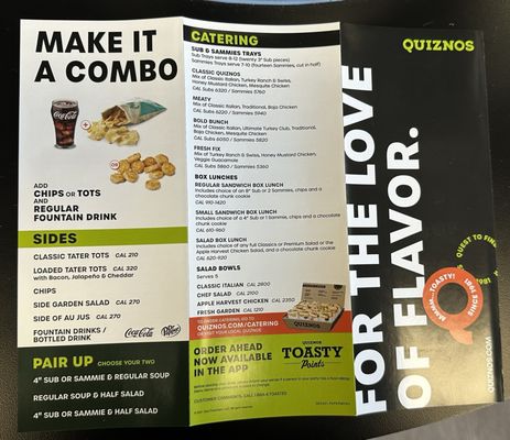 Menu photo 2 Quiznos Reno, NV