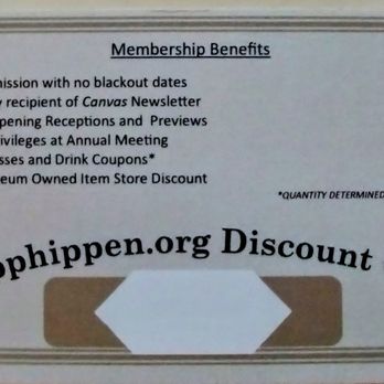 Phippen Museum - Back of membership card. (Discount code removed.) - Museums Near Me - Prescott, Arizona Phippen Museum - Back of membership card. (Discount code removed.) - Museums Near Me - Prescott, Arizona