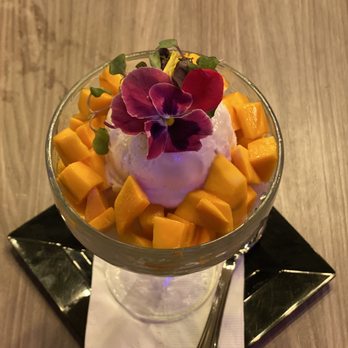 Srisiam Thai Kitchen - Sweet Sticky Rice with Mango + coconut ice cream - Thai Near Me - Arcadia, California Srisiam Thai Kitchen - Sweet Sticky Rice with Mango + coconut ice cream - Thai Near Me - Arcadia, California
