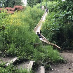 Sahallie Illahee Park - Follow the nature trail to the long hillside slide!