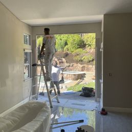 Sliding glass door and window removed. Being prepared for panoramic door.