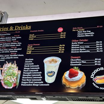 Dogos VIP - Menu board - Hot Dogs Near Me - Albuquerque, New Mexico