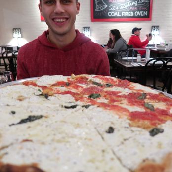 Juliana's - Half Margarita Half white pizza add garlic!! Mmmmm - Pizza Near Me - Brooklyn, New York Juliana's - Half Margarita Half white pizza add garlic!! Mmmmm - Pizza Near Me - Brooklyn, New York