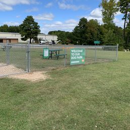 Yes! A dog park at the gas station!