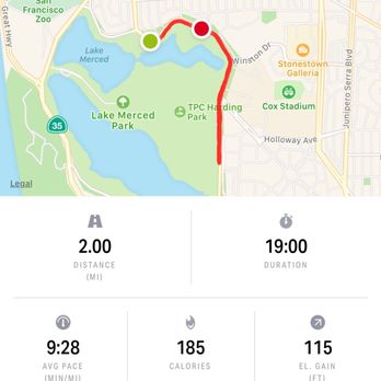 Lake Merced - Short run cuz I forgot my water bottle - Parks Near Me