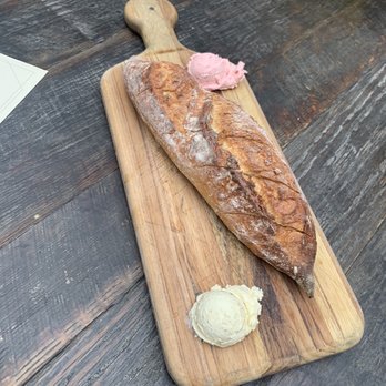 The Raymond 1886 - Bread and Butter (artisan baguette with seasonal butter, $6) - New American Near Me - Pasadena, California The Raymond 1886 - Bread and Butter (artisan baguette with seasonal butter, $6) - New American Near Me - Pasadena, California