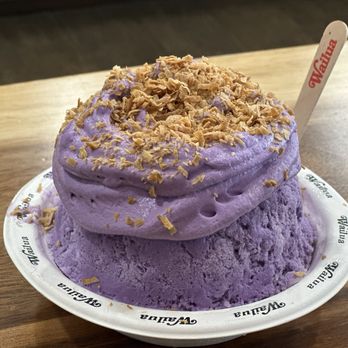 Wailua Shave Ice - Ube with the ube foam - Shaved Ice Near Me - Kapaa, Hawaii