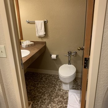 Unicoi State Park & Lodge - Outdated bathroom, had hole in dry wall underneath sink in room 284 in building D. - Sandwiches Near Me - Helen, Georgia Unicoi State Park & Lodge - Outdated bathroom, had hole in dry wall underneath sink in room 284 in building D. - Sandwiches Near Me - Helen, Georgia