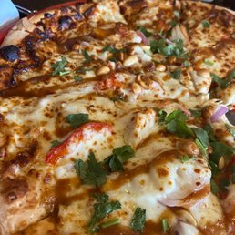 Spicy Thai pizza