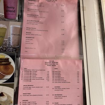 Cozy Cafe - Menu posted on the door. - Cafes Near Me - San Francisco, California