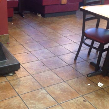 Cicis Pizza - Food and trash on floor - Pizza Near Me - Smithfield, North Carolina