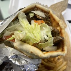 Gyros By Ali - Gyro Sandwich and seasoned fries