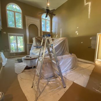 Painting Life - before picture. living room, we repaired all the walls, and painted walls,ceilings,trims, windows and door - Alpharetta - Painters Near Me Painting Life - before picture. living room, we repaired all the walls, and painted walls,ceilings,trims, windows and door - Alpharetta - Painters Near Me