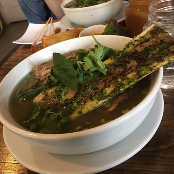 Ginger and Lemongrass - Large Beef Pho with bone marrow. - Vietnamese Near Me - Whitestone, New York