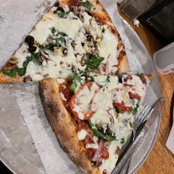 Fellini's Pizza - spinach and mushroom - Pizza Near Me - Atlanta, Georgia