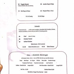 Creek Entertainment Gretna - Menu