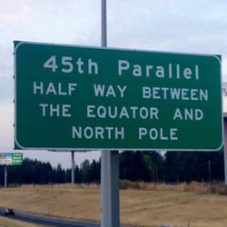 45th Parallel - Just outside of Salem, OR along Northbound I-5.