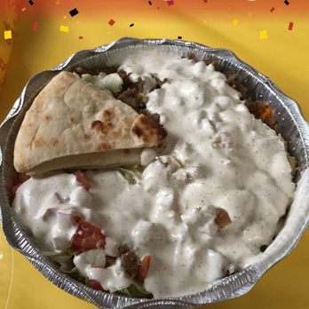 The Halal Guys - Combo platter extra sauce - Halal Near Me - Davie, Florida The Halal Guys - Combo platter extra sauce - Halal Near Me - Davie, Florida