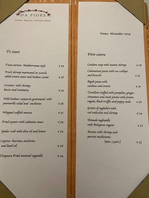 Menu photo 3 Da Fiore Venezia, VE