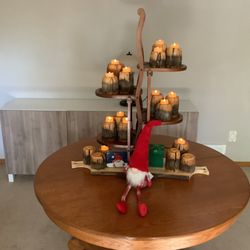 River Park Sharpening - One of a kind candle holders, made from antique Manitoba hardwood.