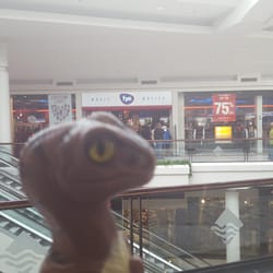 Fye - Bob the Raptor Says "Mammals come here to get Music and Movies."