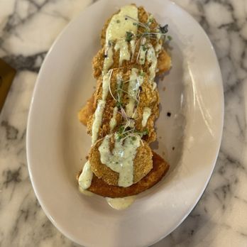 Sugar and Rye - Fried Green Tomatoes & Corn Bread - Breakfast & Brunch Near Me - Galveston, Texas Sugar and Rye - Fried Green Tomatoes & Corn Bread - Breakfast & Brunch Near Me - Galveston, Texas