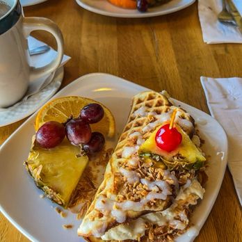 Urban Olive & Vine - Piña Colada Nordic Waffle - New American Near Me - Hudson, Wisconsin Urban Olive & Vine - Piña Colada Nordic Waffle - New American Near Me - Hudson, Wisconsin