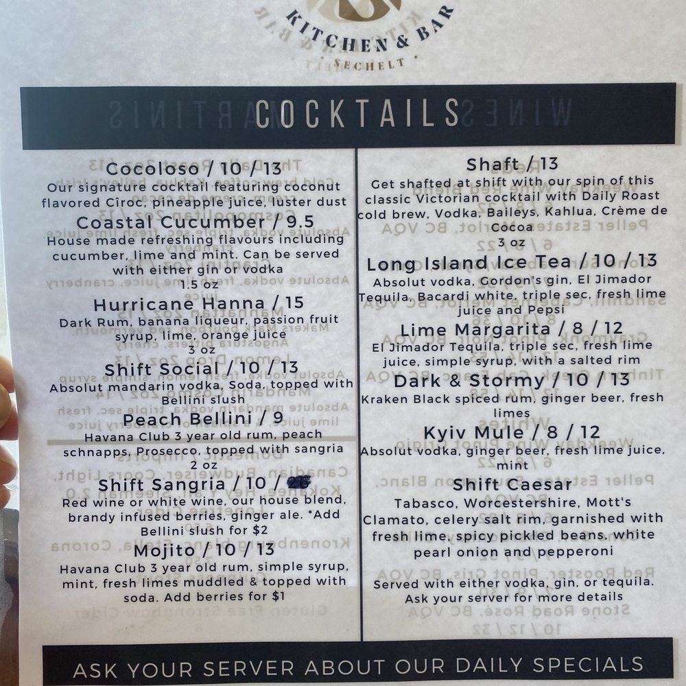 Shift Kitchen & Bar - April 2023 - Burgers Near Me - Sechelt, British Columbia Shift Kitchen & Bar - April 2023 - Burgers Near Me - Sechelt, British Columbia