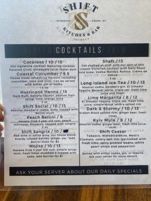 Menu photo 5 Shift Kitchen & Bar Sechelt, BC Menu photo 5 Shift Kitchen & Bar Sechelt, BC