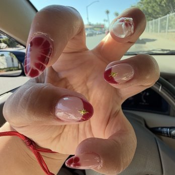 Cloud Nail Spa  - Gel-X manicure with 3-D design, blooming polish, and gems - Nail Salons Near Me - San Diego, California