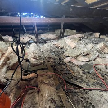 Atticare - Before - crazy mess of old insulation, debris from a previous roof job, etc - Insulation Installation Near Me - San Leandro, California