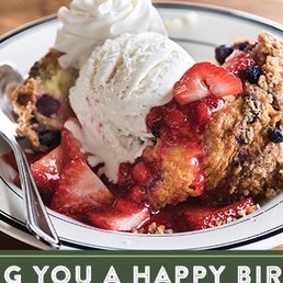 This is what the birthday treat looks like for dine in. This is what the birthday treat looks like for dine in.