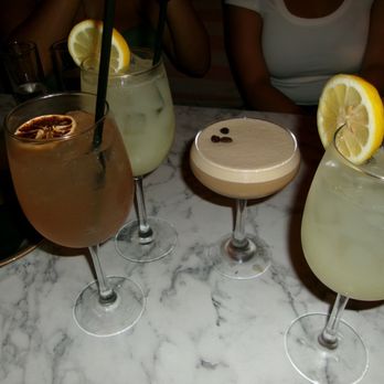 Jay Luigi - Our drinks for the night My Ava Gardner, two Limoncello Spritzes, and an Espresso Martini -- everything looked so good! - Pizza Near Me - Tampa, Florida Jay Luigi - Our drinks for the night My Ava Gardner, two Limoncello Spritzes, and an Espresso Martini -- everything looked so good! - Pizza Near Me - Tampa, Florida