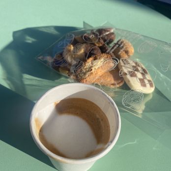 Sammy L Coffee - Macchiato   assorted cookies - Coffee & Tea Near Me - New York, New York