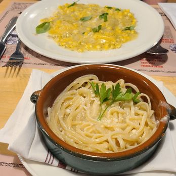 The Pasta Shop - Corn ravioi and linguine with garlic sauce - Pasta Shops Near Me - Denville, New Jersey