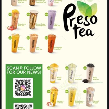 Presotea - Menu from GrandOpening-- Top picks - Bubble Tea Near Me - North Las Vegas, Nevada Presotea - Menu from GrandOpening-- Top picks - Bubble Tea Near Me - North Las Vegas, Nevada