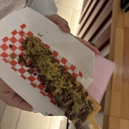 Delicious Dubai chocolate waffle stick