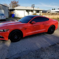Precision Window Tinting - Fantastic job on this newer mustang. Blacked out the windows and Installed some paint protection