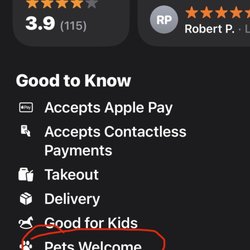 Bella Roma Grill - It says "pets welcome", but I called thankfully. Must be a service dog.