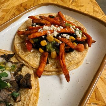 Honcho - Sweet Potato Fries Taco, house style with corn tortillas - Latin American Near Me - Clarkston, Michigan