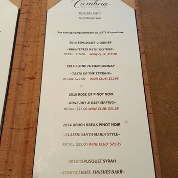 Cambria Estate Winery - Diversity Tasting Flight (12/20/16). #SantaMaria @CambriaWines #WineTasting #Wino - Wineries Near Me - Los Olivos, California