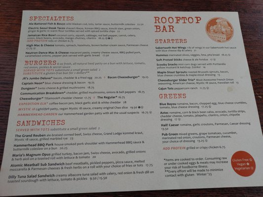 Menu photo 8 McMenamins Pub McMinnville, OR