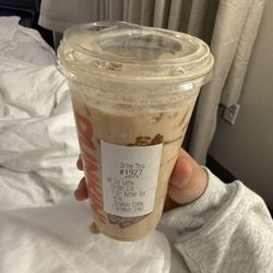 Dunkin' - Cookie butter iced latte with cold foam and crumble. INCOMPLETE